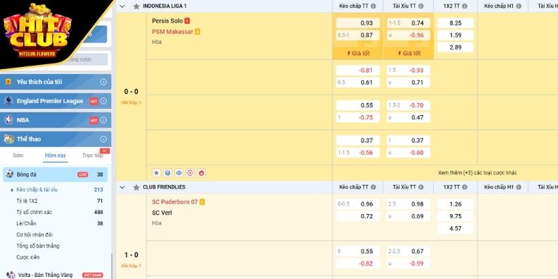 Lựa chọn đặt mức cược kèo Half Time Và Full Time phù hợp